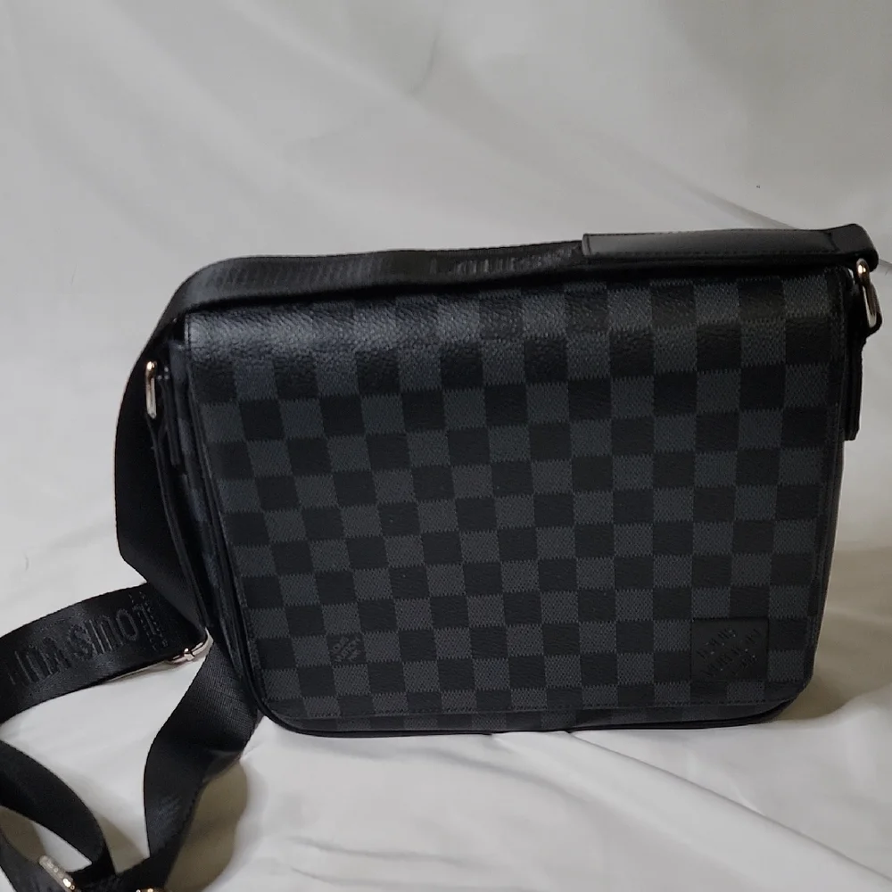 Louis Vuitton Black Checkered Messenger Bag - Picture 1 of 6